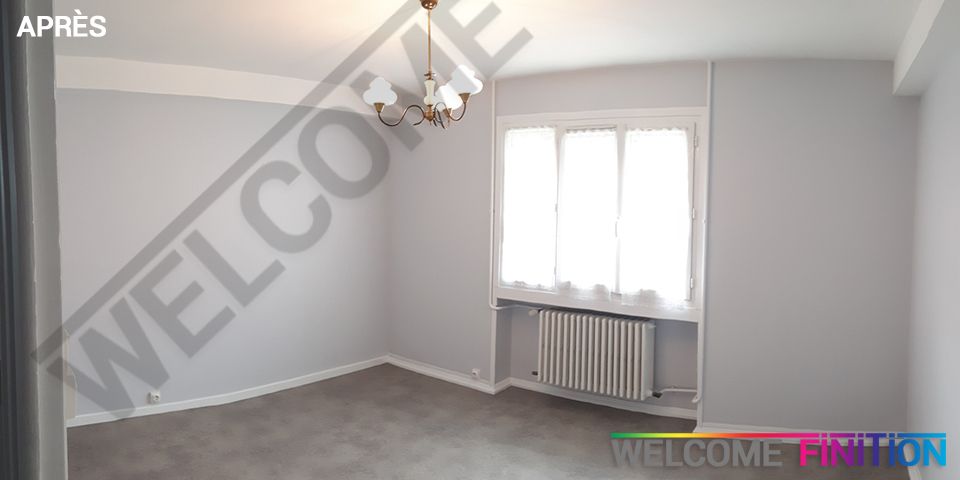 Séjour après remise en peinture complète par Welcome Finition